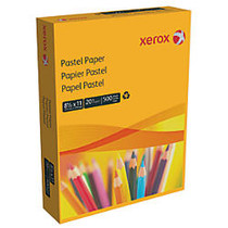 Xerox; Multipurpose Color Paper, Letter Size Paper, 20 Lb, 30% Recycled, Goldenrod, Ream Of 500 Sheets