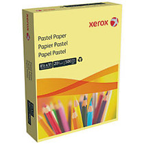 Xerox; Multipurpose Color Paper, Letter Size Paper, 20 Lb, 30% Recycled, Yellow, Ream Of 500 Sheets