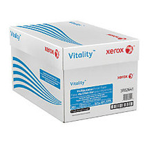 Xerox; Vitality&trade; Multipurpose Printer Paper, Letter Size Paper, 3-Hole Punch, 20 lb, 500 Sheets Per Ream, Case of 10 Reams