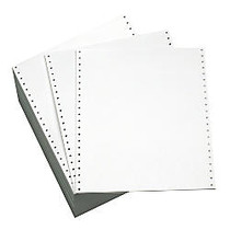 Enterprise Group Continuous Form Paper, Perforated, 9 1/2 inch; x 11 inch;, Blank White, Pack Of 3,000 Sheets