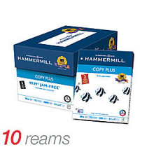 Hammermill; Copy Plus Paper, 3-Hole Punched, Letter Size Paper, 20 Lb, 500 Sheets Per Ream, Case Of 10 Reams