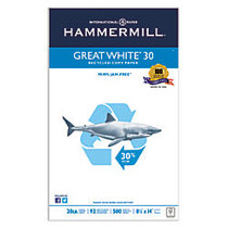 Hammermill; Great White; Copy Paper, Legal Size Paper, 20 Lb, 30% Recycled, Ream Of 500 Sheets