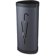 Alba Large Umbrella Stand - 25.4 inch; x 6.1 inch; x 13 inch; - Steel, ABS Plastic - 1 Each - Black