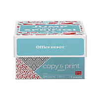 Office Wagon; Brand Copy & Print Paper, Letter Size Paper, 20 Lb, Bright White, 500 Sheets Per Ream, Case Of 3 Reams