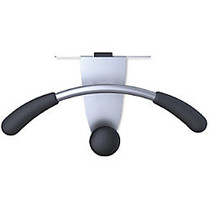 Alba Over-the-panel Coat Hook - 44 lb (19.96 kg) Capacity - for Coat, Cubicle, Clothes - ABS Plastic - Silver Gray, Black - 1 Each