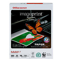 Office Wagon; Brand ImagePrint; Multiuse Paper by Domtar, Letter Size Paper, 20 Lb, FSC Certified, White, Ream Of 500 Sheets