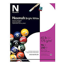 Neenah Bright White Premium Card Stock, 8 1/2 inch; x 11 inch;, 65 Lb., Pack Of 250 Sheets