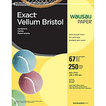 Neenah Exact; Vellum Bristol Cover Stock, 8 1/2 inch; x 11 inch;, 67 Lb., Canary, Pack Of 250 Sheets