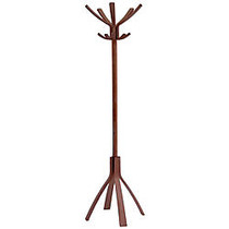 Alba Wood Coat Stand, 71 5/8 inch;H x 11 1/5 inch;W x 3 1/10 inch;D, Espresso