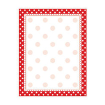 Barker Creek Computer Paper, 8 1/2 inch; x 11 inch;, Red-And-White Dot, 50 Sheets