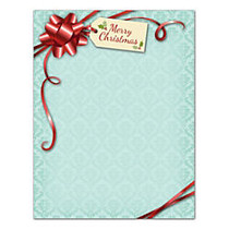 Great Papers!; Holiday Stationery, 8 1/2 inch; x 11 inch;, Peppermint Twist, Pack Of 80