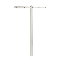 Honey-Can-Do 5-Line Outdoor Clothesline T-Post, 72 inch;H x 3 inch;W x 45 3/4 inch;D, White