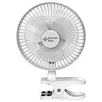 Comfort Zone CZ6C 6-inch Clip-On Desk Fan, White