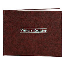 Wilson Jones; Visitor Register, 11 1/2 inch; x 8 1/2 inch;, Black/Red