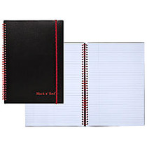 Black n' Red&trade; Poly Notebook/Journal, 8 1/2 inch; x 11 5/8 inch;, Black/Red, 70 Pages