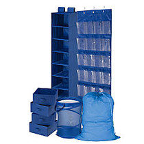 Honey-Can-Do 8-Piece Room And Laundry Organizer, Blue