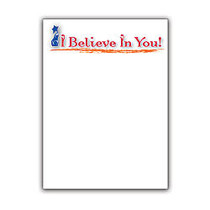 The Master Teacher; I Believe In You Notepads, 4 1/4 inch; x 5 1/2 inch;, 75 Pages, Blue/Orange/Red, Pack Of 2