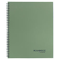 Cambridge; Limited; 30% Recycled Business Notebook, 8 1/2 inch; x 11 inch;, 1 Subject, Legal Ruled, 40 Sheets, Sage