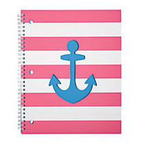 Divoga; Anchor Die-Cut Notebook, 1 Subject, Wide Ruled, 160 Pages (80 Sheets), Blue