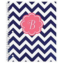 Divoga; Personalized Notebook, 8 1/2 inch; x 10 1/2 inch;, College Ruled, Chevron Design, Multicolor, 80 Sheets