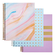 Divoga; Personal-Size Notebook, Whimsical Wonder Collection, 3 Subject, College Ruled, 240 Pages (120 Sheets), Assorted Colors