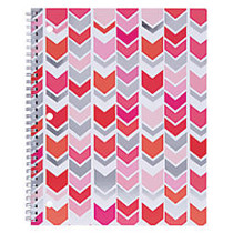 Divoga; Spiral Notebook, Chevron Collection, 8 1/2 inch; x 10 1/2 inch;, 1 Subject, College Ruled, 160 Pages (80 Sheets), Pink