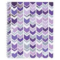 Divoga; Spiral Notebook, Chevron Collection, 8 1/2 inch; x 10 1/2 inch;, 1 Subject, College Ruled, 160 Pages (80 Sheets), Purple