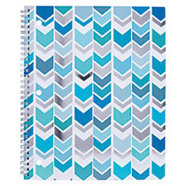 Divoga; Spiral Notebook, Chevron Collection, 8 1/2 inch; x 10 1/2 inch;, 1 Subject, College Ruled, 160 Pages (80 Sheets), Teal