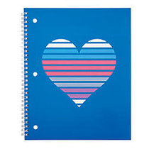 Divoga; Spiral Notebook, Hearts Collection, 8 1/2 inch; x 10 1/2 inch;, 1 Subject, College Ruled, 160 Pages (80 Sheets), Blue Stripe