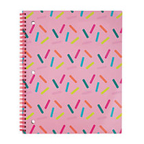 Divoga; Sweet Smarts Scented Notebook, 8 1/2 inch; x 10 1/2 inch;, Wide Ruled, 160 Pages (80 Sheets), Sprinkles