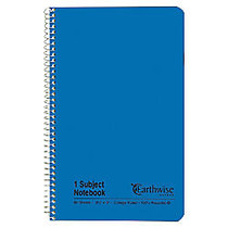 Esselte; 100% Recycled, Wirebound Notebook, College Ruled, 80 Sheets, 6 inch; x 9 1/2 inch;, Blue