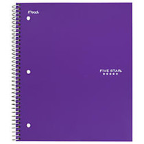 Five Star; Notebook, 6 inch; x 9 1/2 inch;, 2 Subjects, College Ruled, 100 Sheets