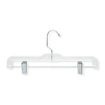 Honey-Can-Do Crystal-Patterned Bottom Hangers, Clear, Pack Of 12