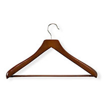 Honey-Can-Do Curved Wood Suit Hangers, Cherry, Pack Of 2