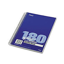 Mead 5-Subject Spiral Notebook - 180 Sheets - Printed - Wire Bound - College Ruled 7.50 inch; x 10.50 inch; - White Paper - Blue, Green, Red Cover - 1Each