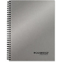 Mead Silver 9-1/2 inch; Metallic Notebook - 80 Sheets - Printed - Twin Wirebound - 20 lb Basis Weight - Silver Cover - Recycled - 1Each