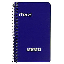 Mead; Wirebound Side-Opening Memo Book, 3 inch; x 5 inch;, 1 Hole-Punched, College Ruled, 60 Sheets