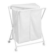 Honey-Can-Do Double Hamper And Sorter, 32 inch;, White