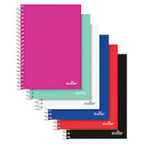 Office Wagon; Brand Poly Cover Spiral Notebook, 7 inch; x 4 1/2 inch;, College Ruled, Assorted Colors (No Color Choice), 100 Sheets