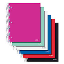 Office Wagon; Brand Stellar Notebook, 8 1/2 inch; x 11 inch;, 3 Subject, College Ruled, Assorted Colors (No Color Choice), 150 Sheets