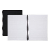 Office Wagon; Brand Wirebound Notebook, Business, 7 1/4 inch; x 9 1/2 inch;, 160 Pages (80 Sheets), Black
