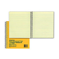 Rediform National Brown Board Cover Notebook - 80 Sheets - Printed - Coilock - 16 lb Basis Weight 6.88 inch; x 8.25 inch; - Green Paper - Brown Cover - Board Cover - 1Each