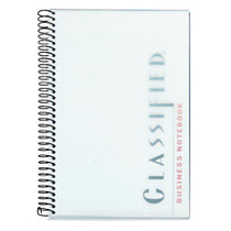 TOPS; Classified&trade; Colors Business Notebook, 5 1/2 inch; x 8 1/2 inch;, 1 Subject, Narrow Ruled, 100 Sheets, Frosty Clear Cover