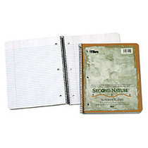 TOPS; Second Nature; 100% Recycled Perforated Notebook, 3-Hole Punched, 8 1/2 inch; x 11 inch;, 1 Subject, College Ruled, 40 Sheets, White