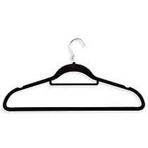 Honey-Can-Do Hangers, Velvet Touch, Cascading Suit, 9 1/2 inch;H x 1/4 inch;W x 17 3/4 inch;D, Black, Pack Of 18