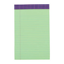 Office Wagon; Brand Fashion Legal Note Pad, 5 inch; x 8 inch;, Narrow Rule, 100 Pages (50 Sheets), Purple Grid/Green