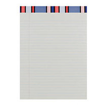 Office Wagon; Brand Fashion Legal Note Pad, 8 1/2 inch; x 11 3/4 inch;, Wide Rule, 100 Pages (50 Sheets), Stripe/Gray