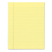 Office Wagon; Brand Glue-Top Writing Pads, 8 1/2 inch; x 11 inch;, Legal Ruled, 50 Sheets, Canary, Pack Of 12 Pads