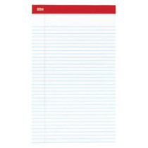 Office Wagon; Brand Perforated Writing Pads, 8 1/2 inch; x 14 inch;, Legal Ruled, 50 Sheets, White, Pack Of 12 Pads