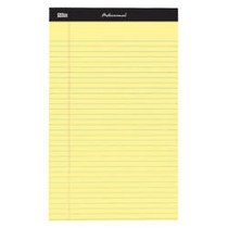 Office Wagon; Brand Professional Legal Pad, 8 1/2 inch; x 14 inch;, Canary, Legal Ruled, 50 Sheets, 4 Pads/Pack